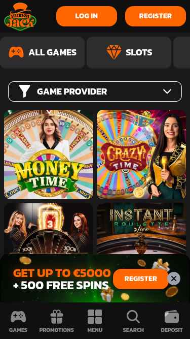 Hidden Jack Casino Mobile Live Dealer