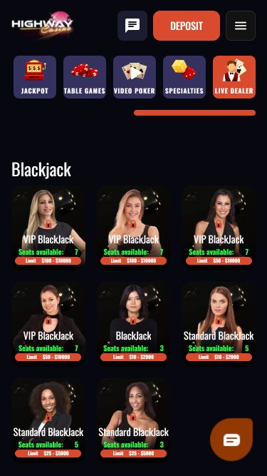 Highway Casino Mobile Live Dealers
