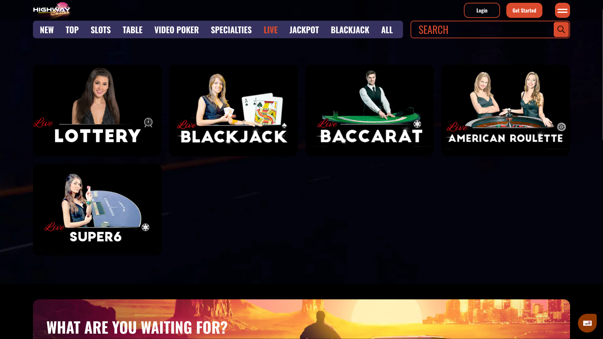 Highway Casino Desktop Live Dealers