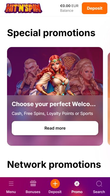 Hitnspin Casino Mobile Image Promotions