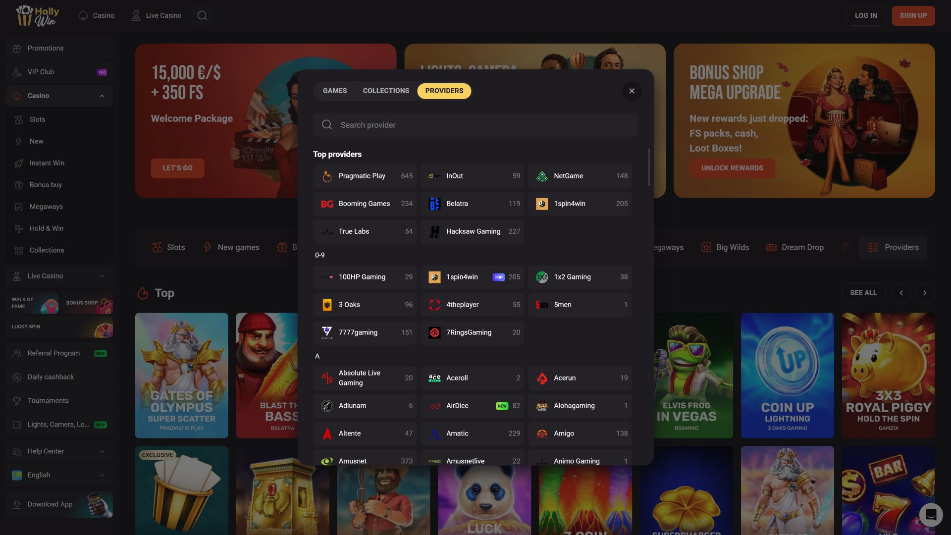 Hollywin Casino Desktop Game Developers