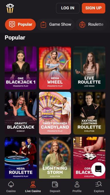 Hollywin Casino Mobile Live Dealer