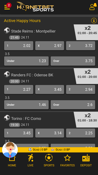 Hornetbet Casino Mobile Sports