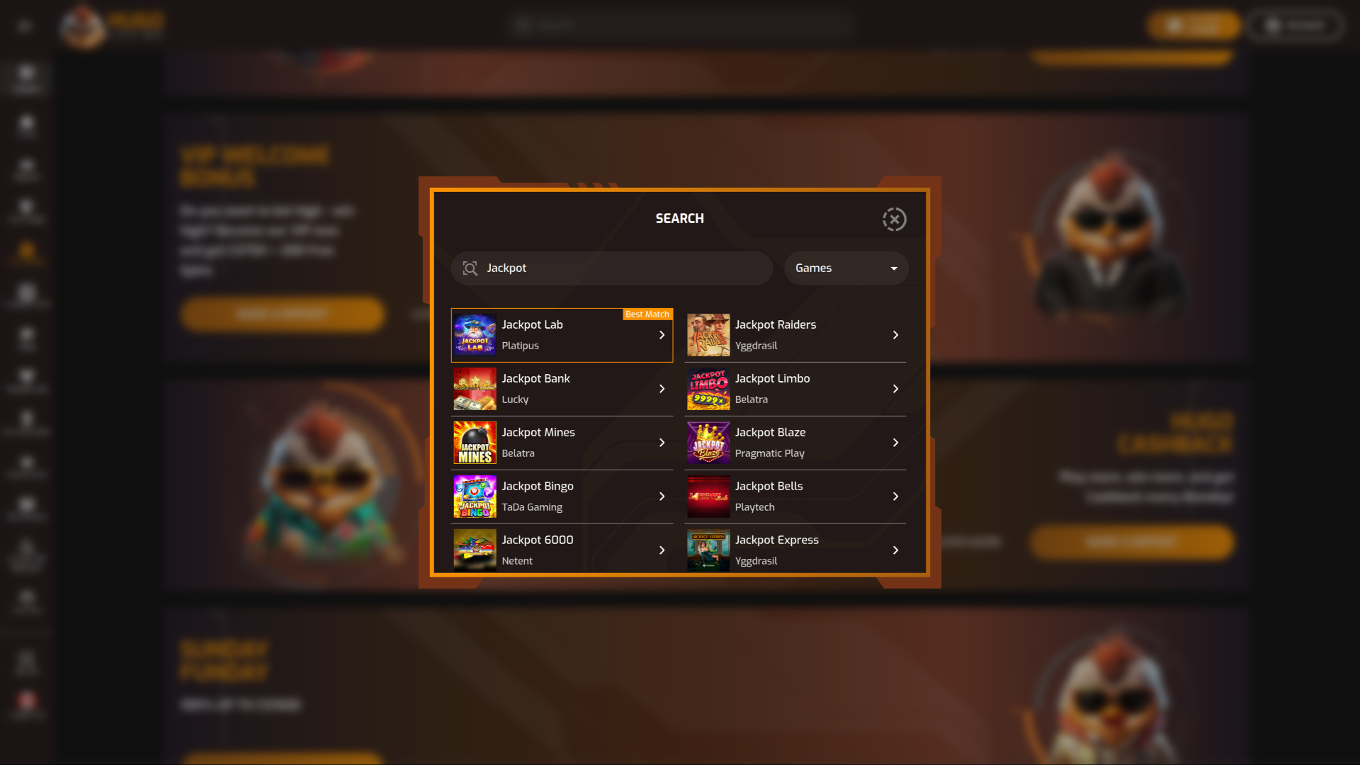Hugo Casino Desktop Jackpot