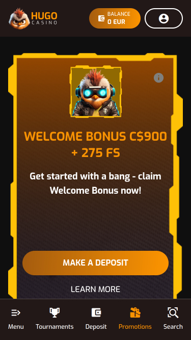 Hugo Casino Mobile Promotions