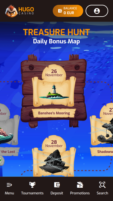 Hugo Casino Mobile Treasure Hunt