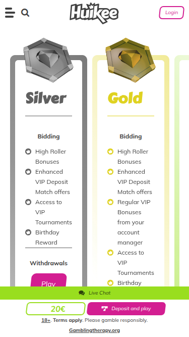 Huikee Casino Mobile VIP Program