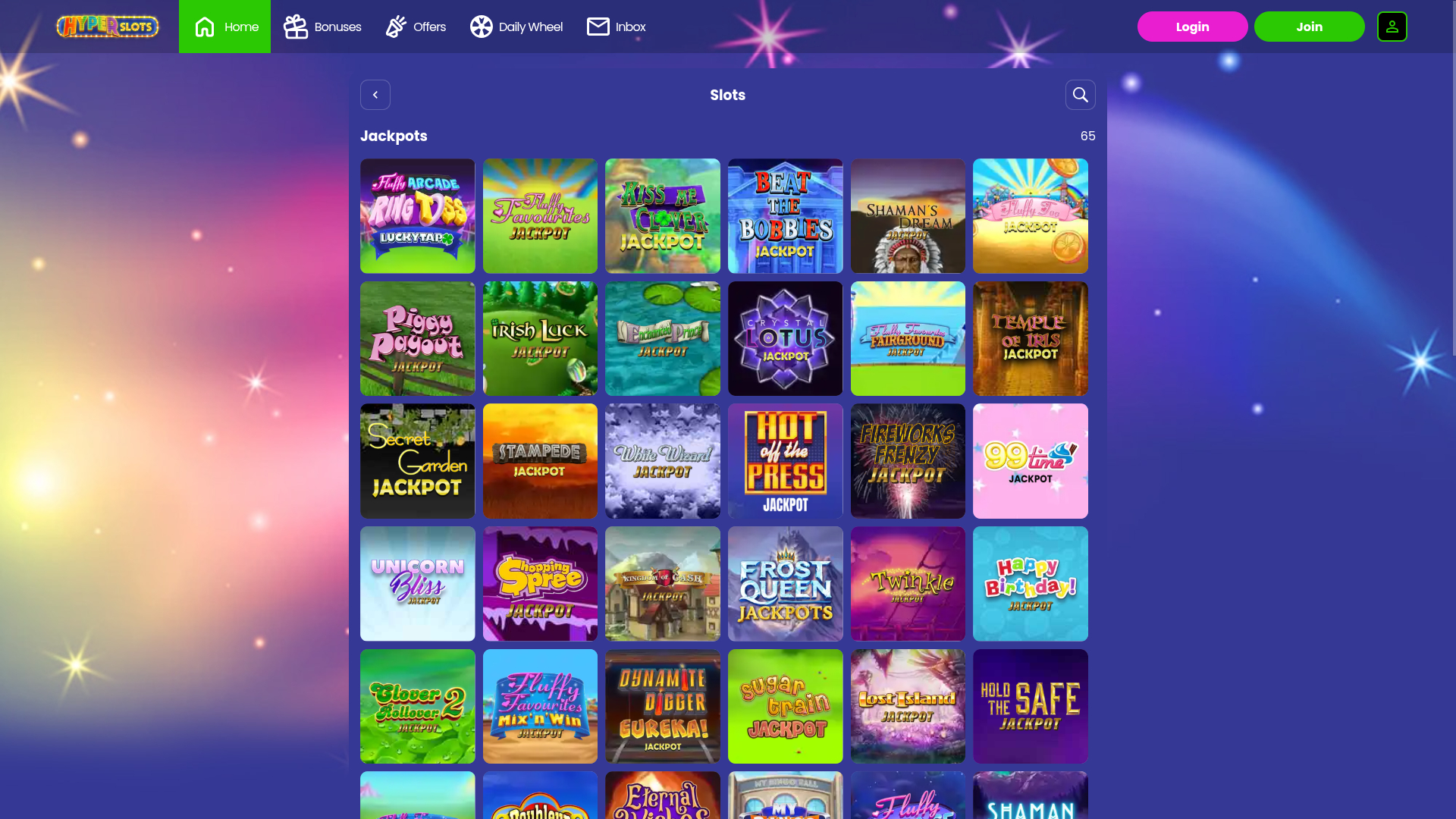 Hyper Slots Casino Desktop Jackpot