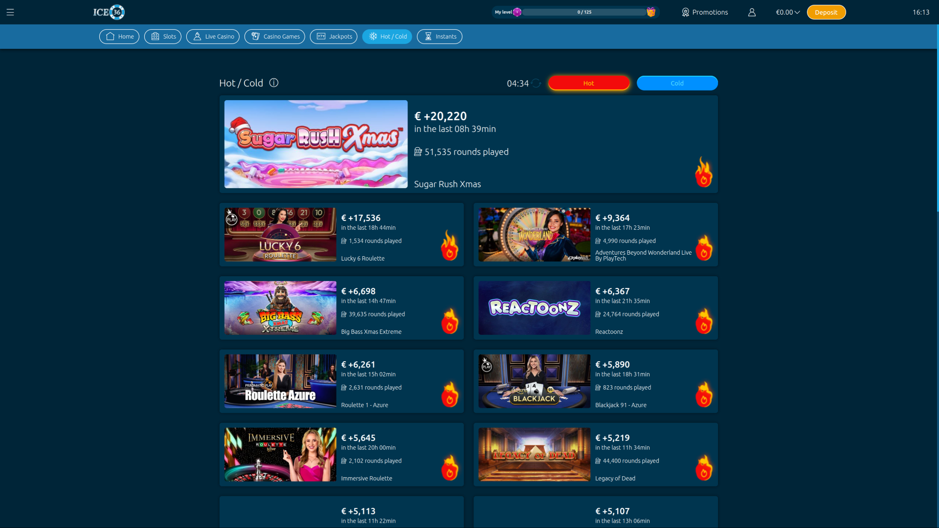 Ice36 Casino Desktop – Heiß und Kalt
