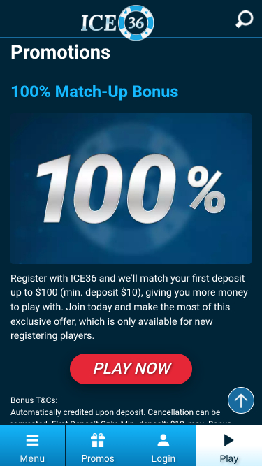 Ice36 Casino Mobile-Aktionen