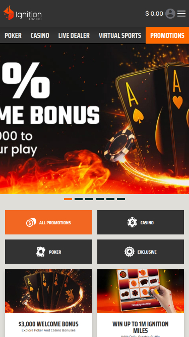 Ignition Casino Mobile Promotions
