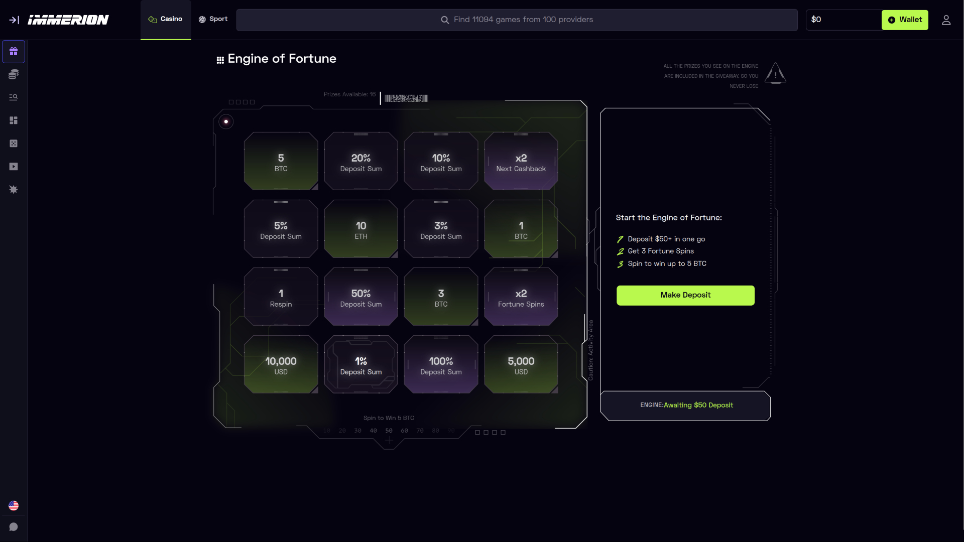 Immerion Casino Desktop Engine of Fortune