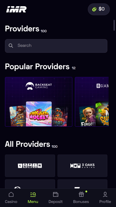 Immerion Casino Mobile Game Developers