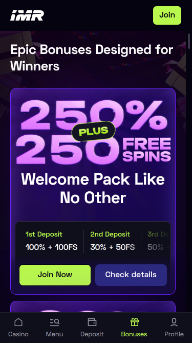 Immerion Casino Mobile Promotions