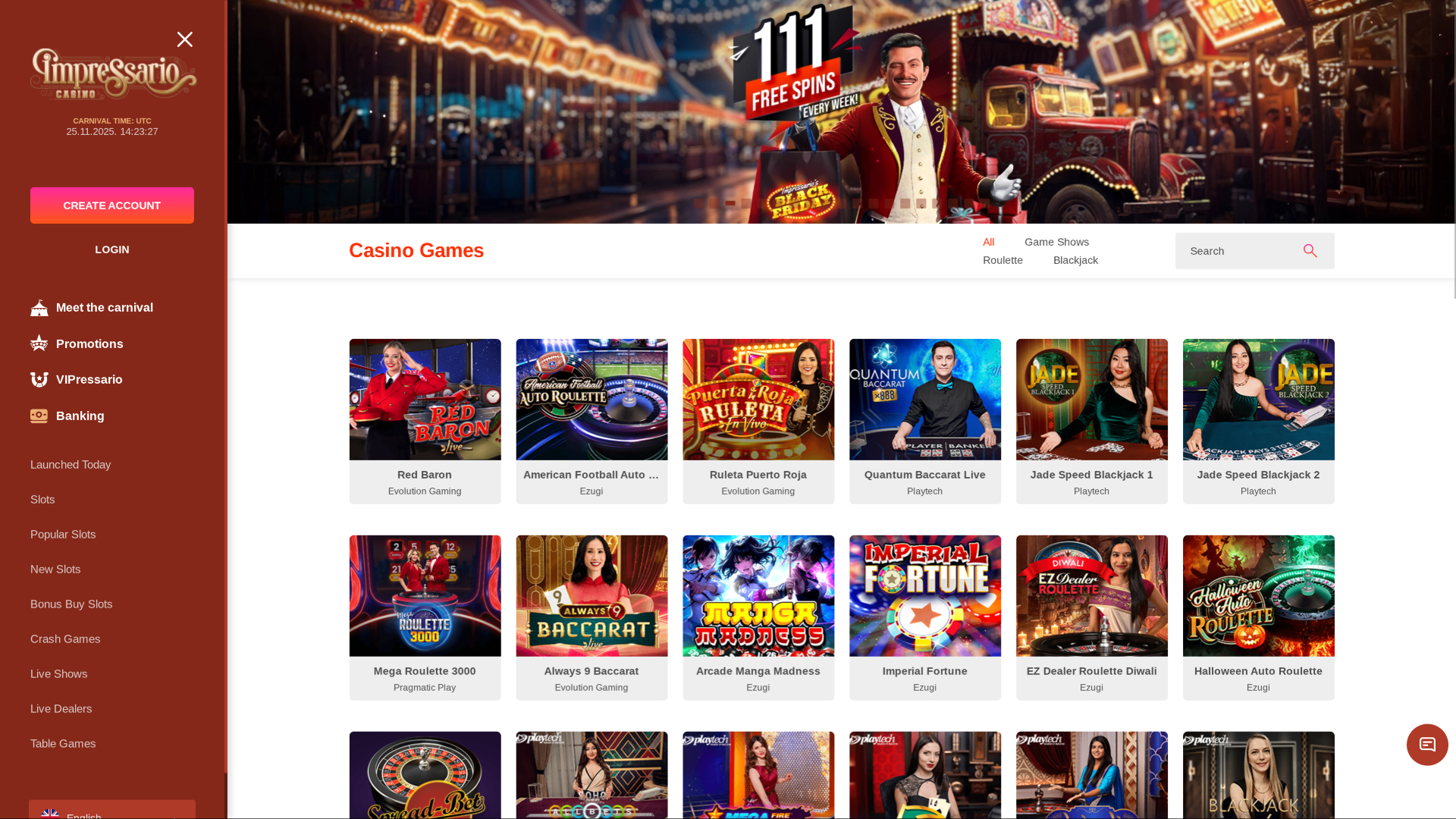 Impressario Casino Desktop Live Dealer