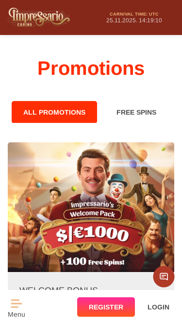 Impressario Casino Mobile Promotions