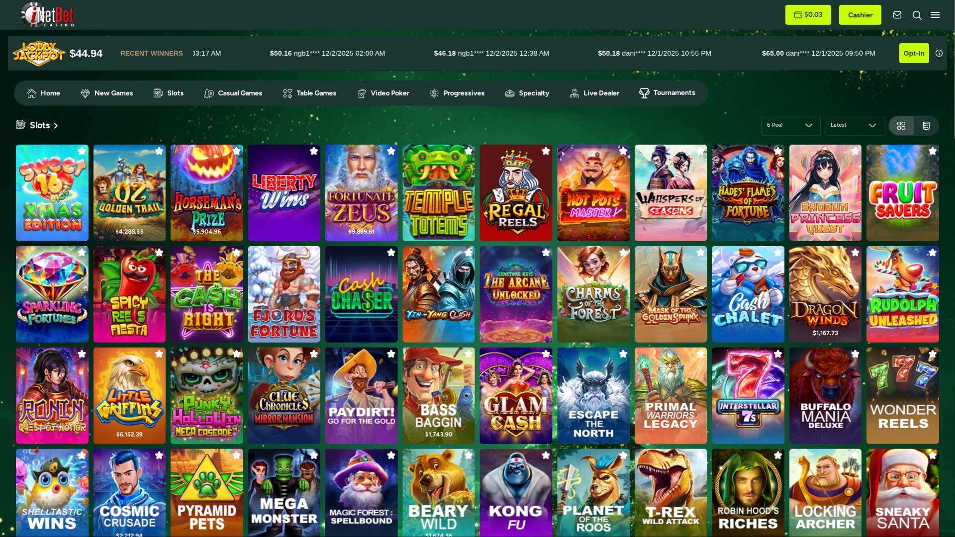 INetBet Casino Desktop Games