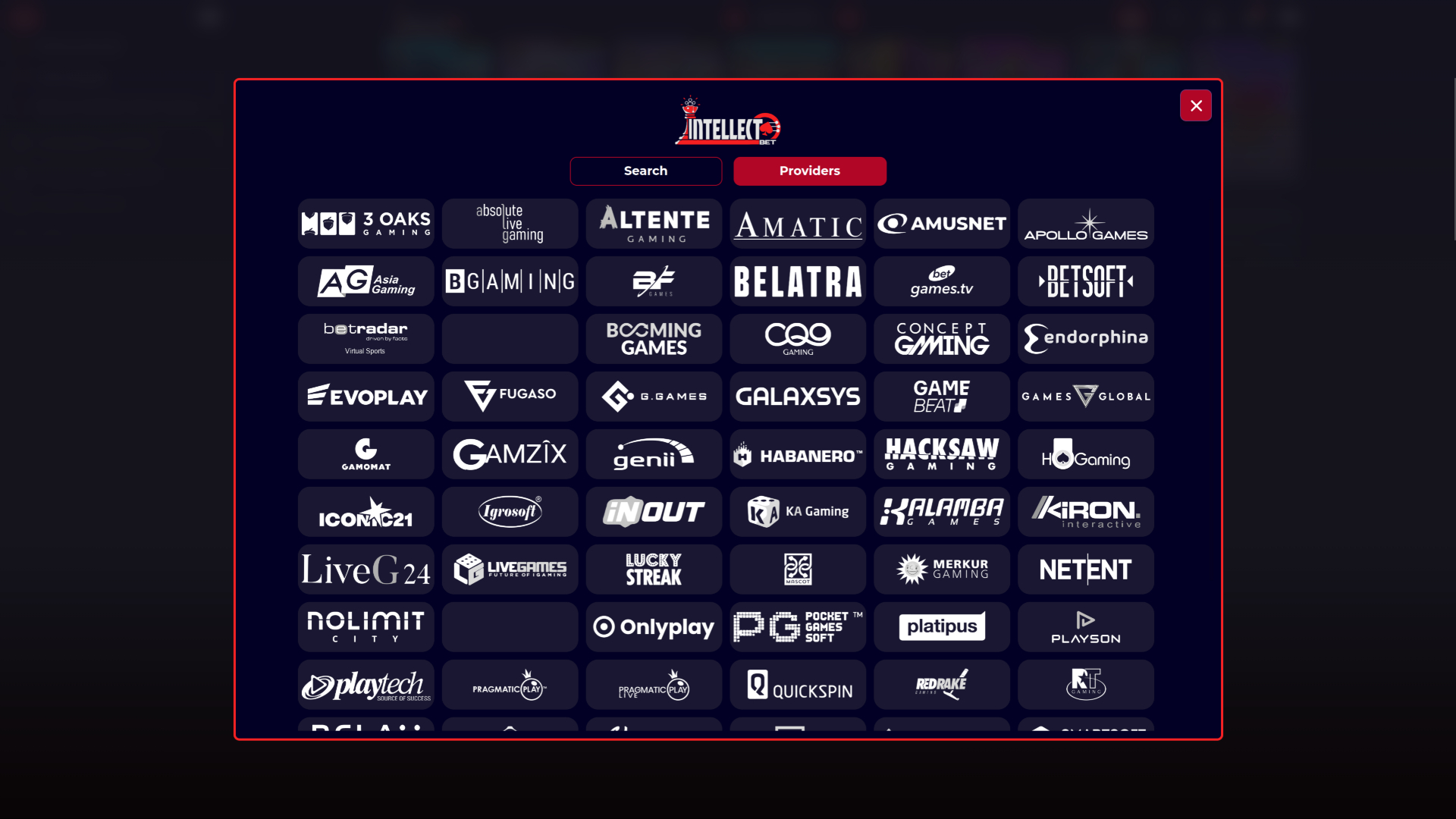 Intellectbet Casino Desktop Game Developers