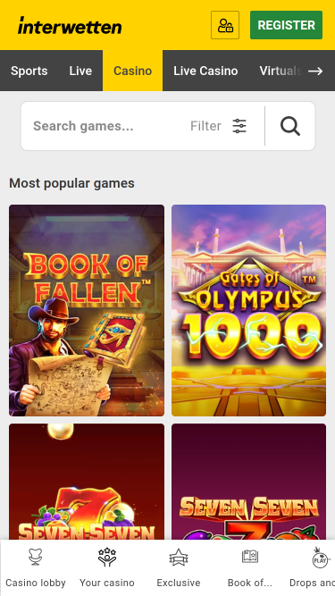 Interwetten Casino Mobile Games