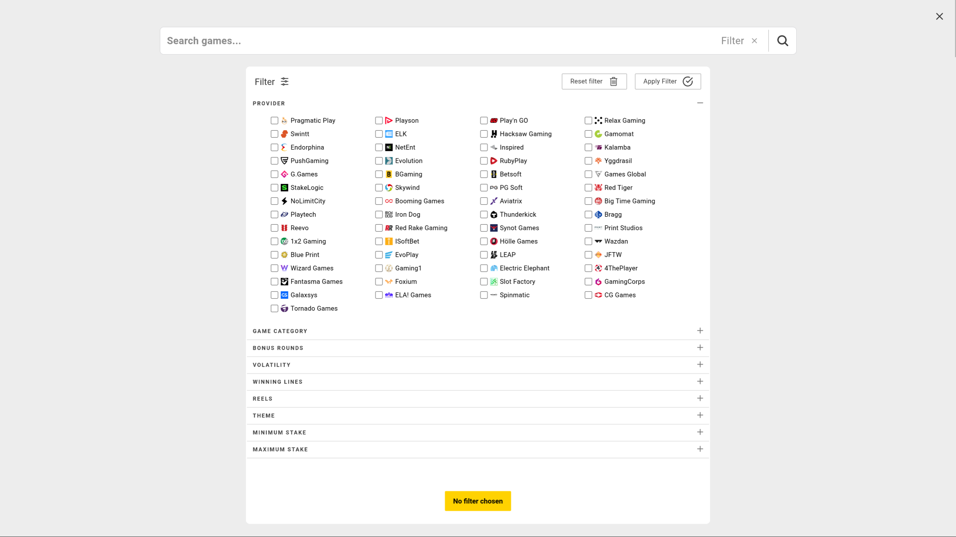 Interwetten Casino Desktop Game Developers