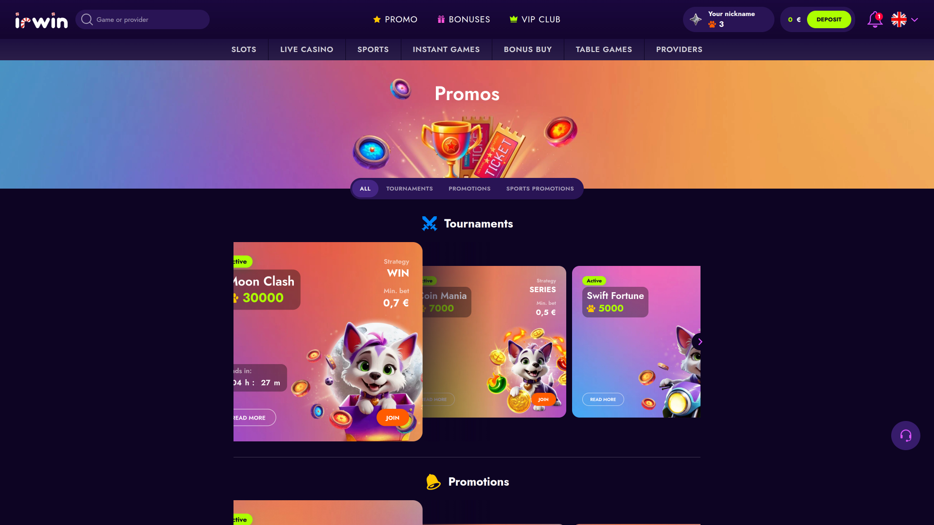 Irwin Casino Desktop Promotions