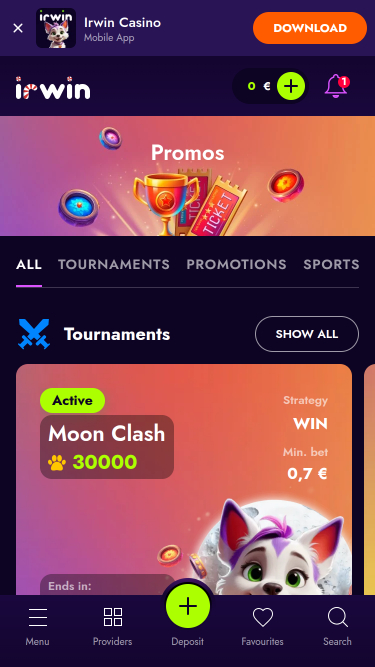 Irwin Casino Mobile Promotions