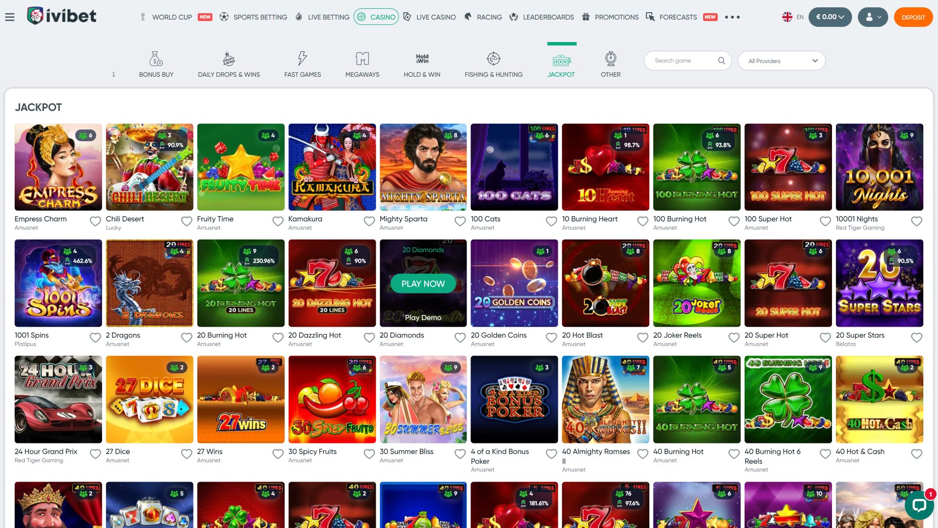 Ivibet Casino Desktop Jackpot