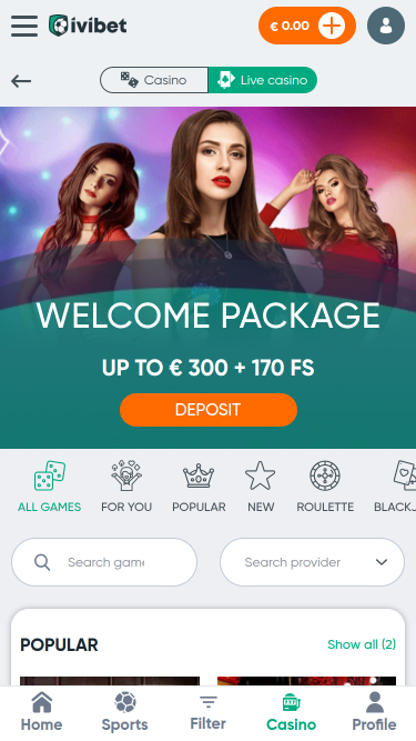 Ivibet Casino Mobile Live Dealer