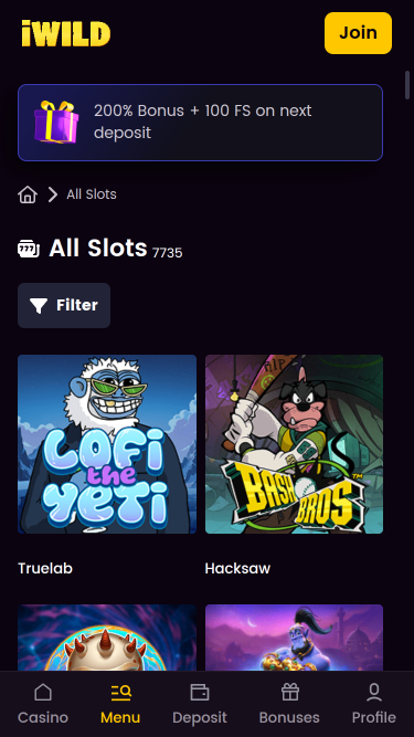 iWild Casino Games Mobile