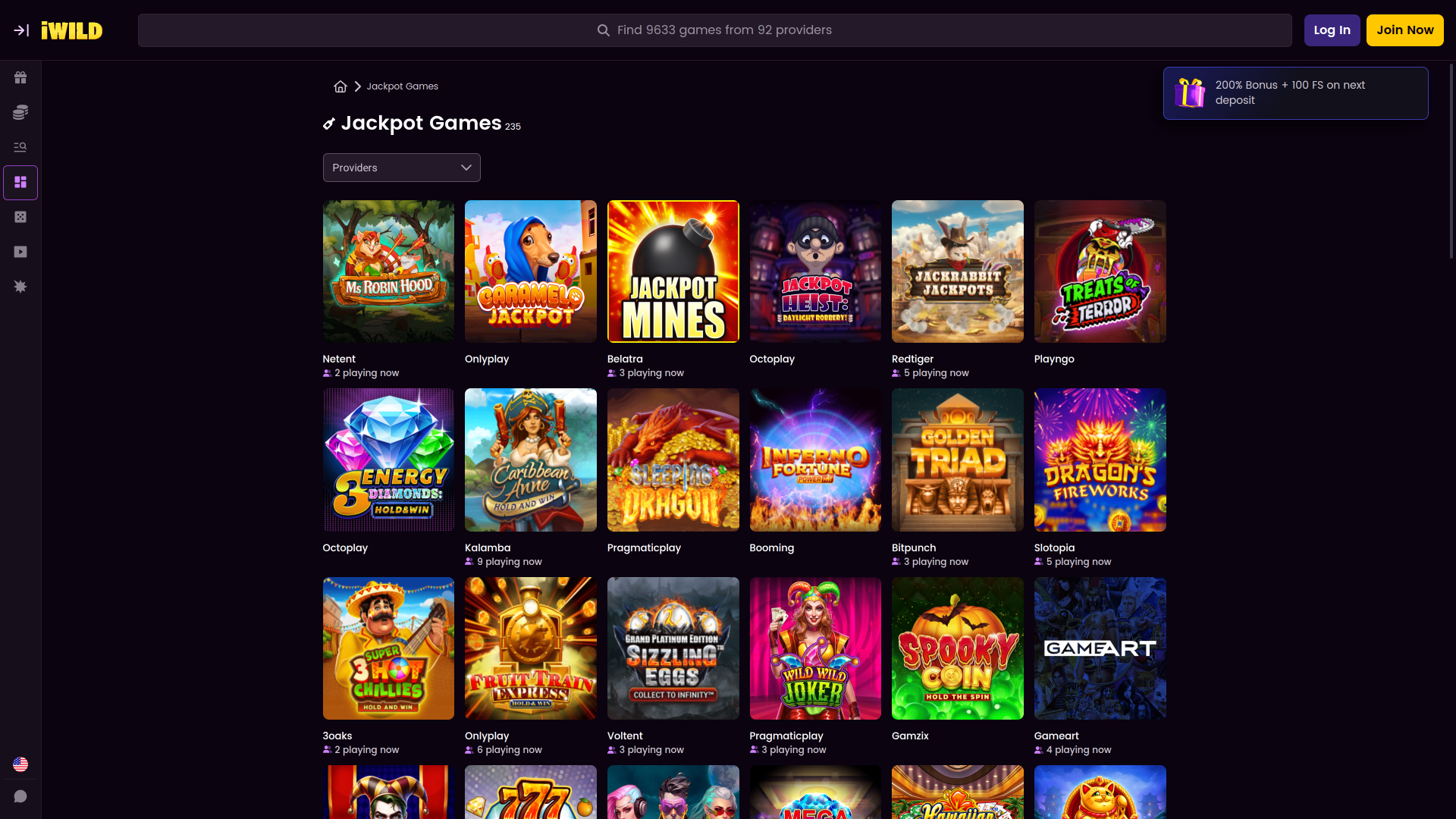 iWild Casino Jackpot Desktop