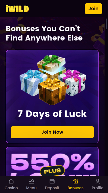 iWild Casino Promotions Mobile