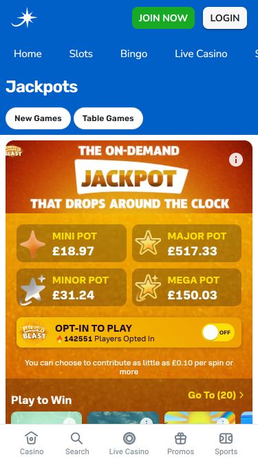 Jackpotjoy Casino Mobile Jackpot
