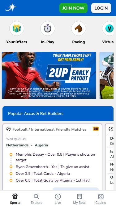 Jackpotjoy Casino Mobile Sports