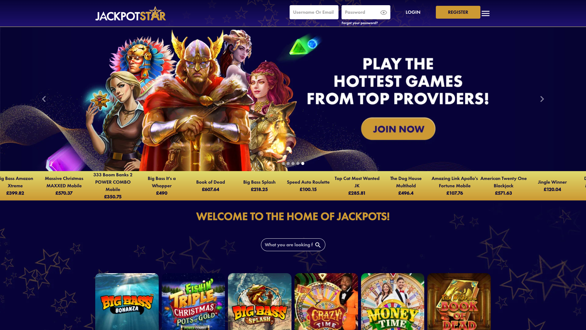 Jackpotstar Desktop Homepage