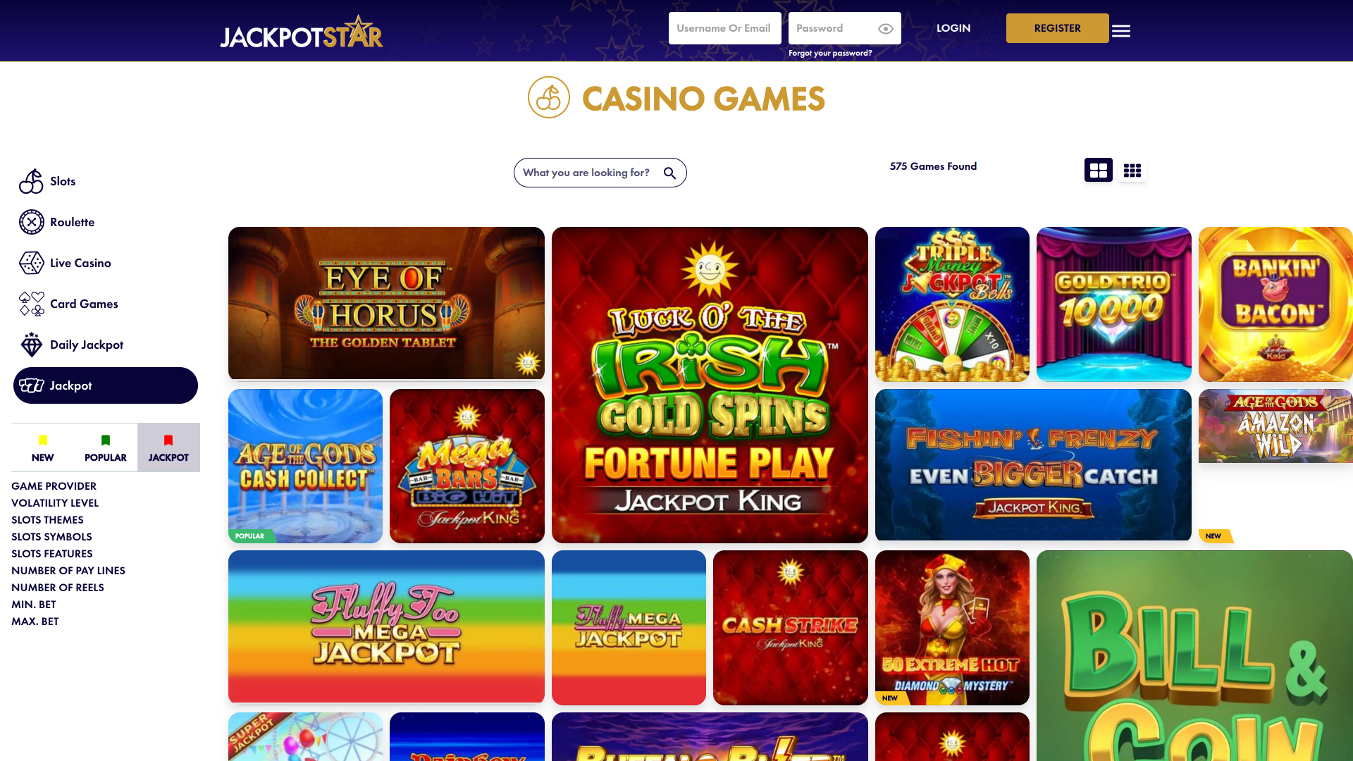 Jackpotstar Desktop Jackpot