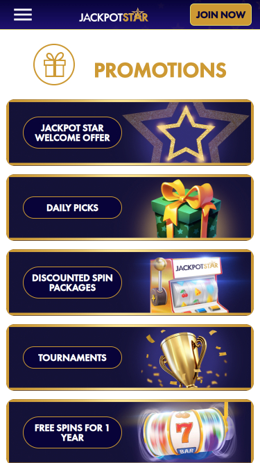 Jackpotstar Mobile Promotions
