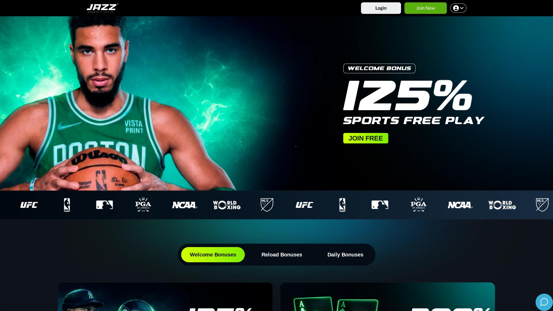 Jazz Sports Casino promotions page