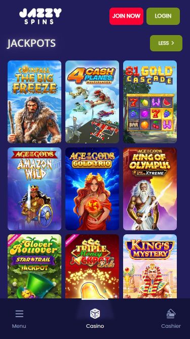 Jazzy Spins Casino Mobile Jackpot 