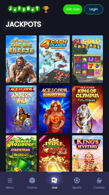 Jeffbet Casino Mobile Jackpot