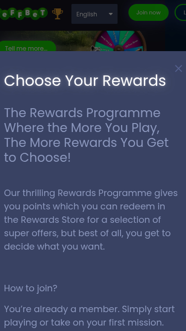 JeffBet Casino Mobile VIP Program