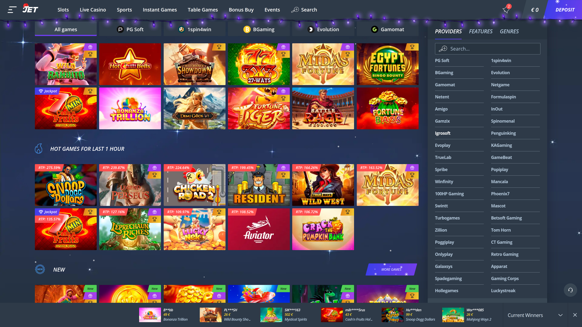 Jet Casino Desktop Game Developers