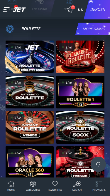 Jet Casino Mobile Live Dealer