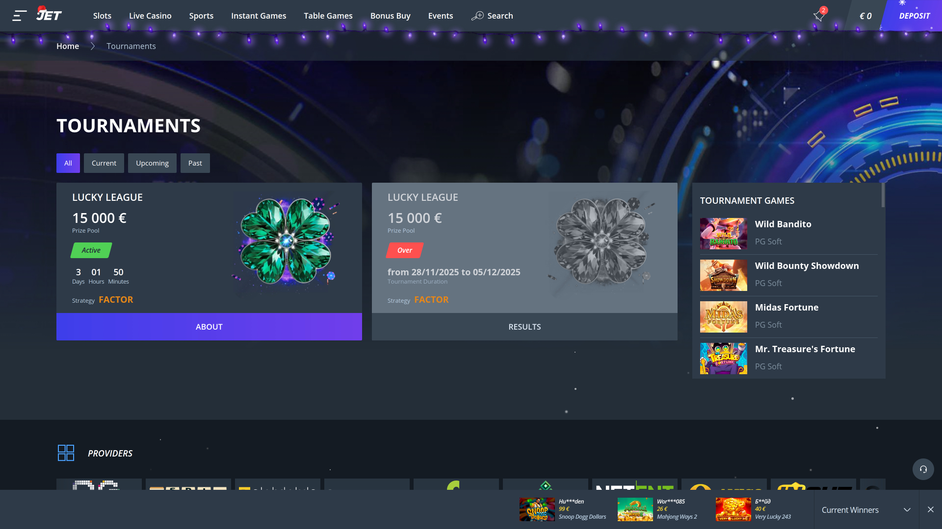 Jet Casino Desktop Promotions