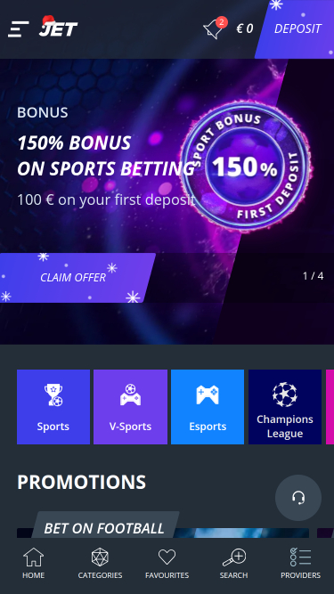 Jet Casino Mobile Sports