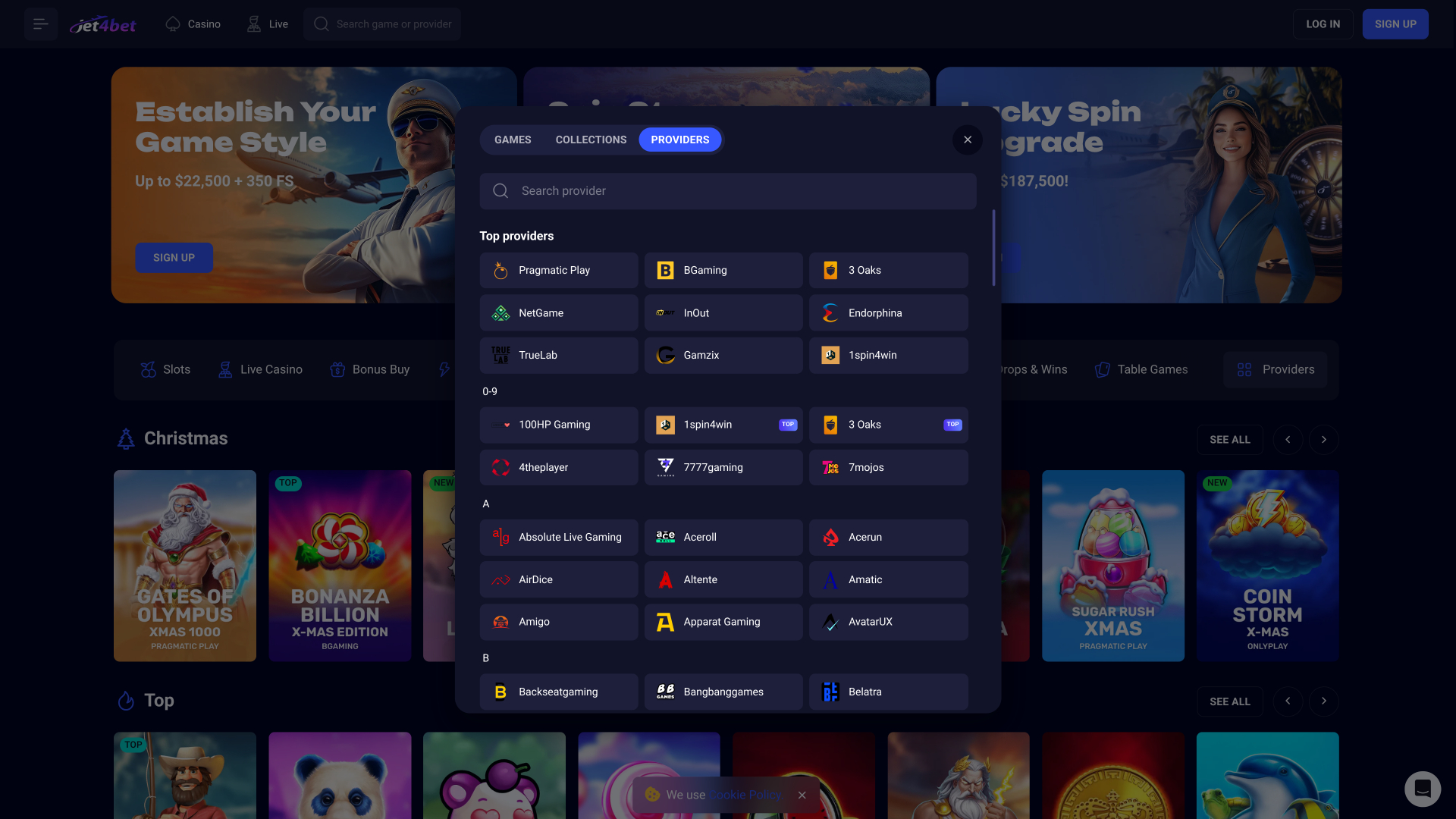 Jet4bet Casino Game Developers Desktop