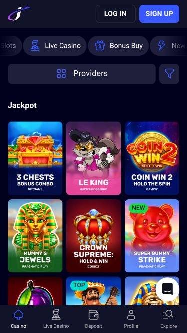 Jet4bet Casino Jackpot Mobile