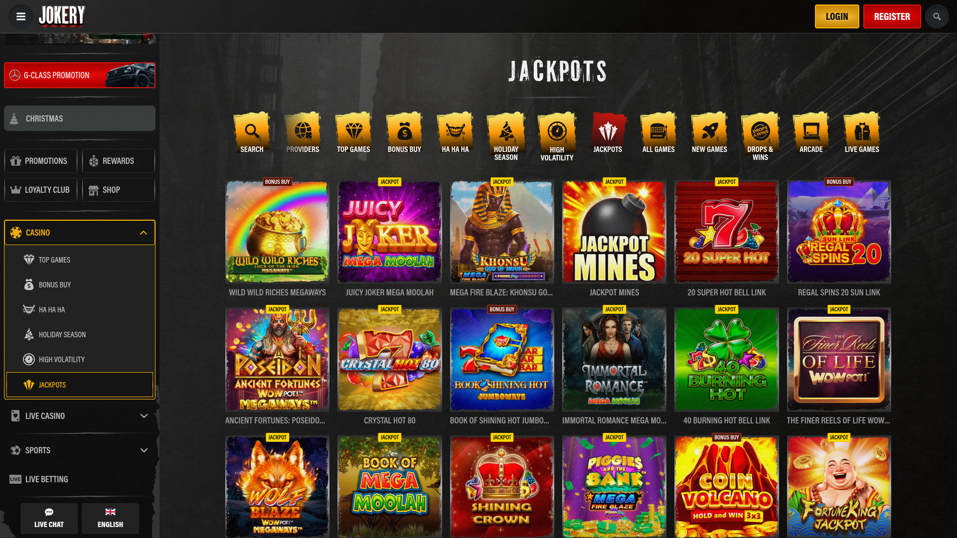 Jokery Casino Desktop Jackpot