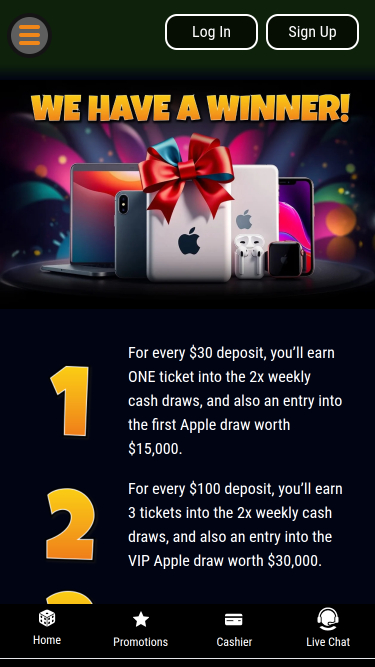 Juicy Vegas Casino Mobile Cash Draw