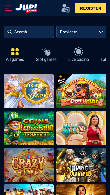Jupi Casino Mobile Games