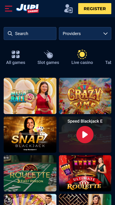 Jupi Casino Mobile Live Dealer